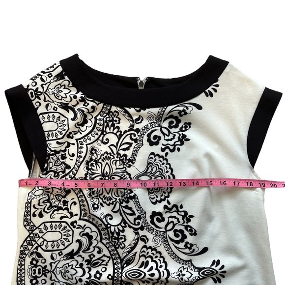 donna morgan white with black pattern dress - Picture 4 of 7